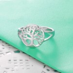 Tree of Life Classic Accessories 925 Sterling Silver Rings For Women New  (JewelOra RI102308)