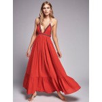 US summer fashion stripless long dress women's new freedom embroidery hippie dresses sexy backless large hem maxi holiday dress