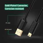 Ugreen Mini USB Cable Mini USB to USB Fast Data Charger Cable for Cellular Phones MP3 MP4 Players Tablets GPS Digital Camera HDD