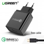 Ugreen Phone Charger Qualcomm Quick Charge 3.0 18W Fast USB Charger (Quick Charge 2.0 Compatible) for Samsung Xiaomi 5 Huawei lg