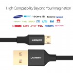 Ugreen Reversible Micro USB Cable Tangle-free USB to Double Sided Data Sync USB Charger Cable for Samsung HTC LG Sony Android