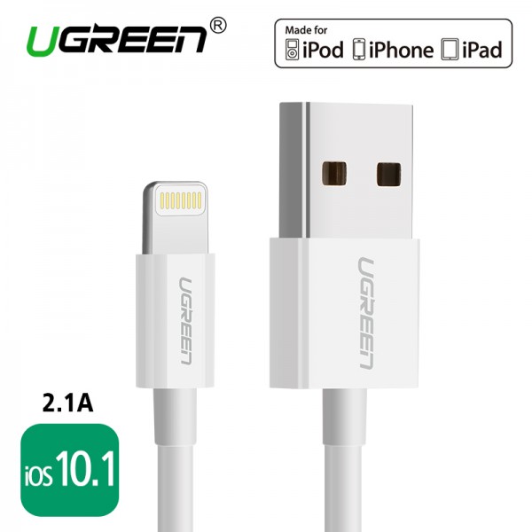 Ugreen USB Cable for iPhone 6 7 iPad iPod 2.1A Fast Mobile Phone Lightning to USB Charger Data Cable For MFi iPhone Cable 2m 1m