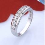 Uloveido 50% off Charms Ring for Women Wedding Band Zircon 925 Sterling Silver Rings for Women/Men Anel Wholesale Bijoux J294