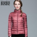 Ultra Light Down Winter Jacket Woman Slim Casacas Mujer 2016 Down Parkas Outerwear Stand Collar Camperas Mujer