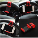 Universal Car Steering Wheel Clip Mount Holder for iPhone Samsung Mobile Phone GPS