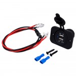 Universal Dual USB Car Cigarette Lighter Socket Splitter 12V Mobilephone Charger Power Adapter Outlet Parts Auto Black