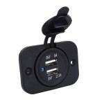 Universal Dual USB Car Cigarette Lighter Socket Splitter 12V Mobilephone Charger Power Adapter Outlet Parts Auto Black