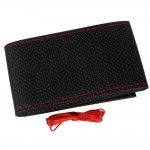 Universal PU Leather DIY Car Steering Wheel Cover Case With Needles and Thread #iCarmo