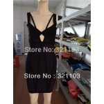 V neck bandage dress tight fitting club dress keyhole bandage dresses DM163