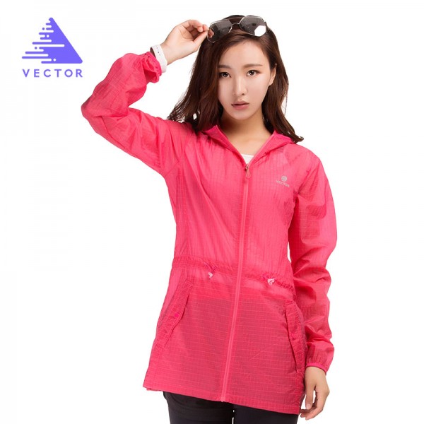 VECTOR Waterproof Jacket Women Spring Summer Jacket Sun Protection Ultralight Outdoor Coat Sport Running Hiking 80010