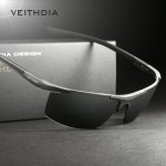 VEITHDIA Aluminum Magnesium Men's Sunglasses Polarized Coating Mirror Sun Glasses oculos Male Eyewear Accessories For Men 6588