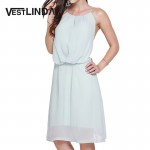 VESTLINDA Elegant Lace Summer Dress Women Chiffon Sleeveless Lace Party Dresses Female Spaghetti Strap Sexy Dress vesitdos Mujer