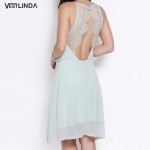 VESTLINDA Elegant Lace Summer Dress Women Chiffon Sleeveless Lace Party Dresses Female Spaghetti Strap Sexy Dress vesitdos Mujer