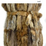 VR061 Genuine rabbit fur vest women's winter warm  real fur jacket  with raccoon fur collar plus size customized