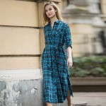 Veri Gude Long Plaid Shirt Dress Long Sleeve Women Cotton Long Shirtdress for Autumn Side Slit Women's dress plus size S-XXL