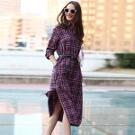 Veri Gude Long Plaid Shirt Dress Long Sleeve Women Cotton Long Shirtdress for Autumn Side Slit Women's dress plus size S-XXL