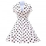 Vestidos Summer Women Dress Polka Dot Short Sleeve Retro Casual Robe Rockabilly Party Dress 50s 60s Pinup Swing Vintage Dresses