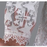 Vfemage Sexy Lace up See Through Hollow Out Geometry Star Lace Tie up Casual Beach Party Short A-Line Skater Dress 4552