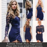 Vfemage Sexy See Through hollow out Crochet Lace Asymmetric Irregular Ruched Women Casual Party Club Beach Mini Short Dress 4715