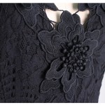 Vfemage Women Sexy Elegant 3D Crochet Flower Lace Party Evening Mother of Bride Work Casual Special Occasion Bodycon Dress 4686