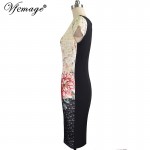 Vfemage Womens Elegant Floral Printed Lace Charming Party Bridesmaid Mother of Bride Special Occasion Bodycon Dress 4230