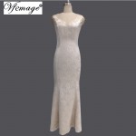 Vfemage Womens Elegant Sexy Dobby Fabric Charming Party Evening Mother of Bride Bodycon Mermaid Long Maxi Dress 2769