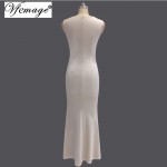 Vfemage Womens Elegant Sexy Dobby Fabric Charming Party Evening Mother of Bride Bodycon Mermaid Long Maxi Dress 2769