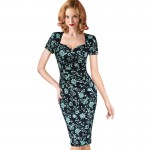 Vfemage Womens Elegant Sexy Vintage Retro Pinup Tunic Wear to Work Office Business Casual Party Pencil Sheath Bodycon Dress 2129