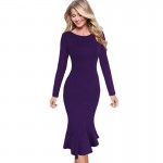 Vfemage Womens Elegant Vintage Autumn Mermaid Pinup Wear To Work Office Business Casual Party Fitted Bodycon Dress 2158