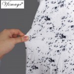 Vfemage Womens Elegant Vintage Butterfly Floral Flower Print Tunic Pinup Work Office Casual Party A-Line Skater Dress 6113