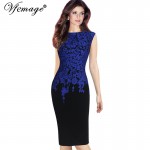 Vfemage Womens Elegant Vintage Floral Crochet Charming Pinup Casual Work Office Party Evening Sheath Bodycon Pencil Dress 2943