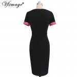 Vfemage Womens Elegant Vintage Pinup Retro Rockabilly Wear to Work Party Evening Formal Stretch Bodycon Dress 4182