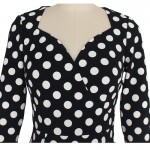 Vfemage Womens Elegant Vintage Polka Dot Rockabilly Tunic Slim Wear to Work Office Casual Party Fitted Bodycon Dress 3945