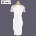 Vfemage Womens Embroidered See Through Mesh Lace Party Evening Special Occasion Bridesmaid Mother of Bride Embroidery Dress 3092