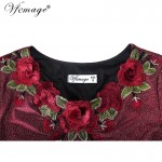 Vfemage Womens Ruched Elegant Vintage Embroidery Floral Party Mother of Bride Special Occasion Pencil Sheath Bodycon Dress 4336