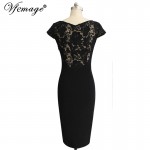 Vfemage Womens Sexy Elegant See Through Hollow Out Crochet Ruched Party Evening Club Special Occasion Sheath Bodycon Dress 3940