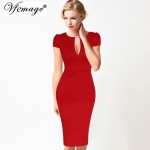 Vfemage Womens Sexy Elegant Summer Floral Flower Lace Vintage Tunic Slim Casual Party Fitted Sheath Pencil Bodycon Dress 2181