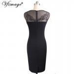 Vfemage Womens Sexy Hot Sequin Glitter See Through Mesh Party Club Evening Special Occasion Bodycon Embroidery Dress 3087