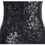 Vfemage Womens Sexy Hot Sequin Glitter See Through Mesh Party Club Evening Special Occasion Bodycon Embroidery Dress 3087