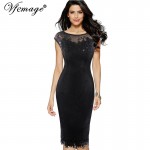 Vfemage Womens Sexy Sequins Crochet Butterfly Lace Party Bodycon Evening Bridemaid Mother of Bride Special Occasion Dress 3998