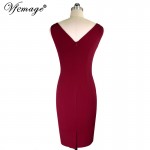 Vfemage Womens Sexy V Neck Ruched Slim Dobby Fabric Party Special Occasion Bridesmaid Sheath Fitted Bodycon Dress 4280