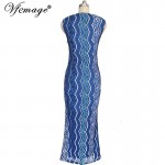 Vfemage Womens Summer Elegant Bohemian Floral Print Casual Party Beach Long Maxi Dress 2721