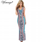 Vfemage Womens Summer Sexy Bohemian Boho Print Sleeveless Casual Beach Party Bodycon Long Maxi Dress 2700