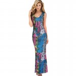 Vfemage Womens Summer Sexy Bohemian Boho Print Sleeveless Casual Beach Party Bodycon Long Maxi Dress 2700