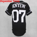 Vintage Fashion Unisex Hip Hop Allover T-Shirt Baseball Jersey New come Peplum tops Black t Shirt Men Clothes