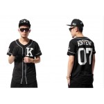 Vintage Fashion Unisex Hip Hop Allover T-Shirt Baseball Jersey New come Peplum tops Black t Shirt Men Clothes