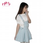 Vivi Japan Strap School Denim Dress For Ladies Dark Blue Removable Summer Detachable Student Overalls Dress Women Kawaii Clothes