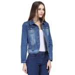 VooBuyLa Brand Fashion Jeans Jacket Women 2017 Plus Size 5XL 6XL Autumn Hand Brush Long Sleeve Stretch Short Denim Jacket Coat