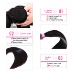 Vshow Hair Products 8A Malaysian Virgin Hair Straight  Malaysian Straight Hair Extension Unprocessed Human Hair Weave Bundles 