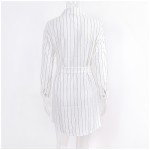 WINDGIRL striped shirt dress fashion cotton women  autumn dresses trun-down collar single botton plus size dresses robe femme